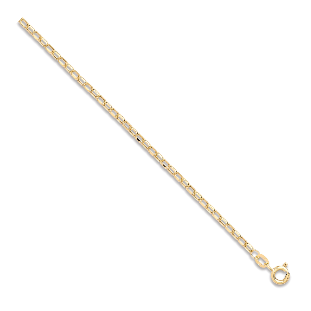 Yellow Gold 2.5mm Hollow Diamond Cut Belcher 18"