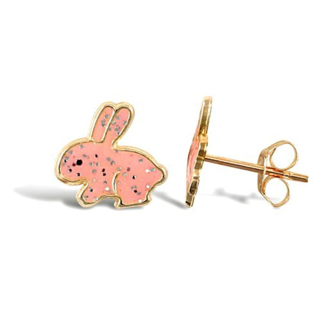 9ct Yellow Gold Bunny Stud Earrings