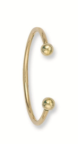 Yellow Gold Solid Baby Torque Bangle