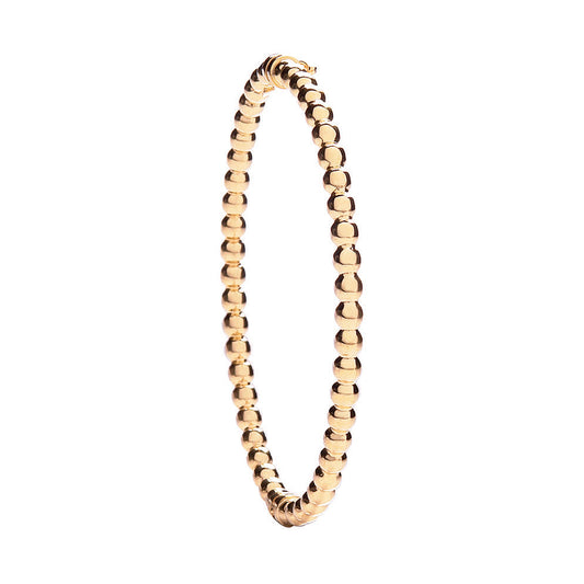 Yellow Gold Fancy Beaded Bangle