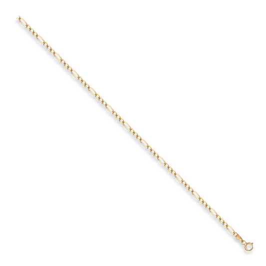 Yellow Gold 2.7mm Economy Figaro Chain 18"