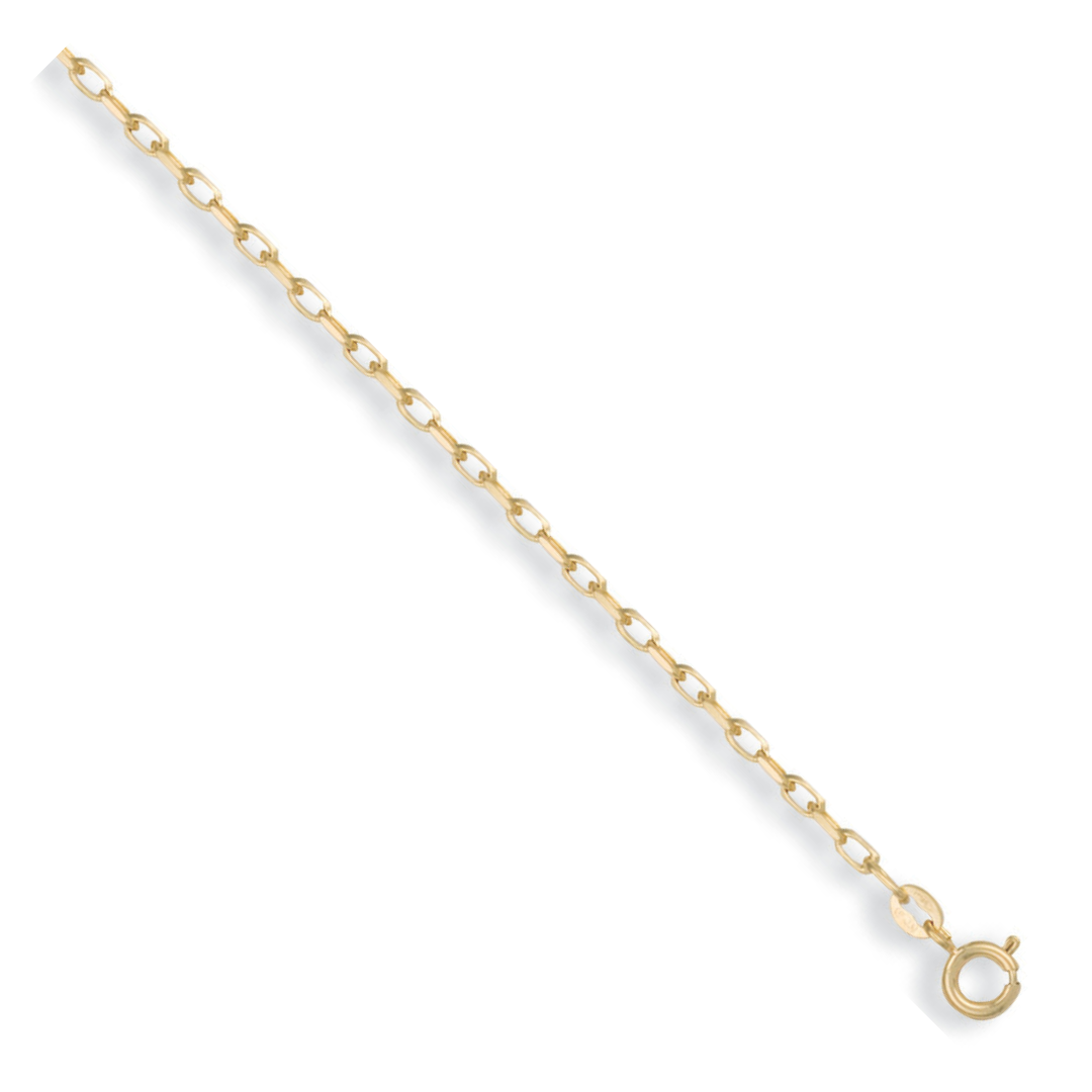 Yellow Gold 2.2mm Diamond Cut Oval Belcher Chain 20"
