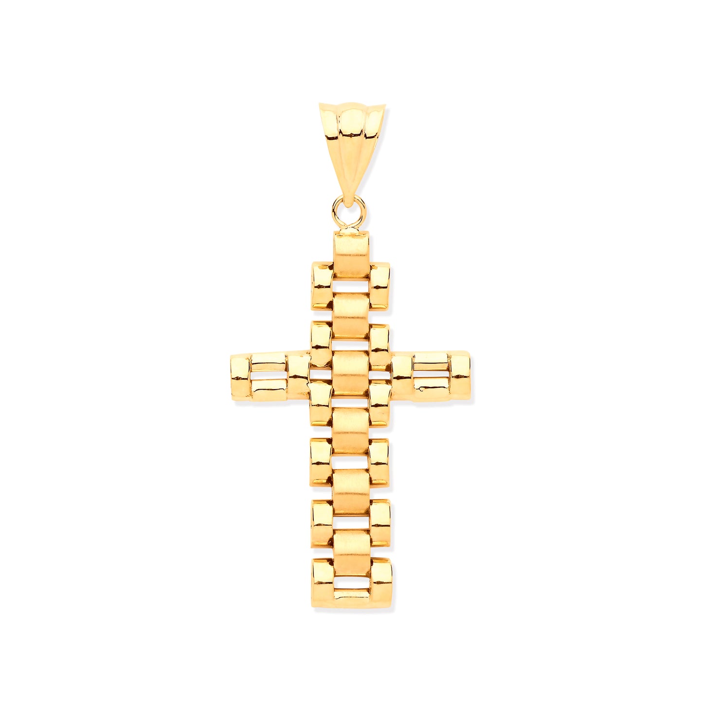 9ct Yellow Gold Fancy Link Cross