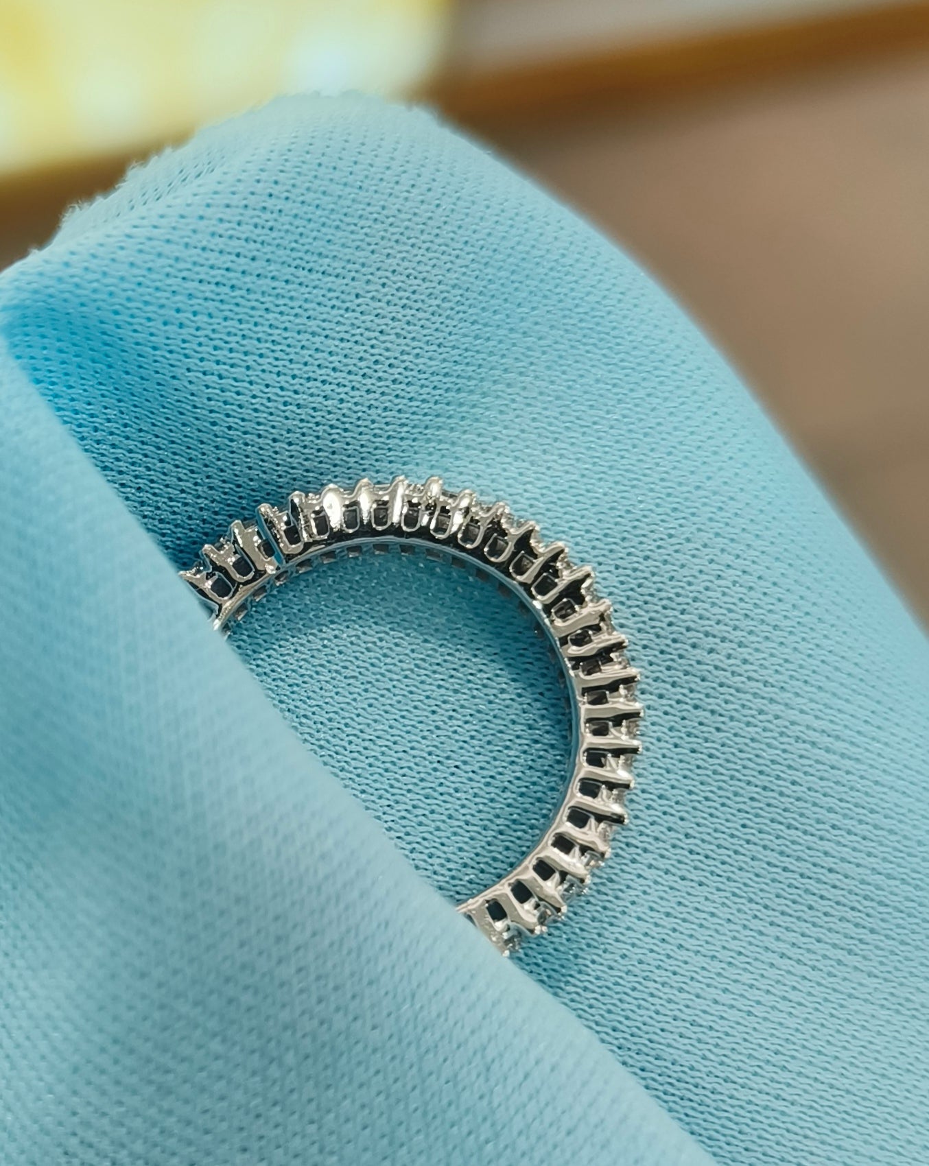 18k White Gold Natural Diamond Baguette Ring