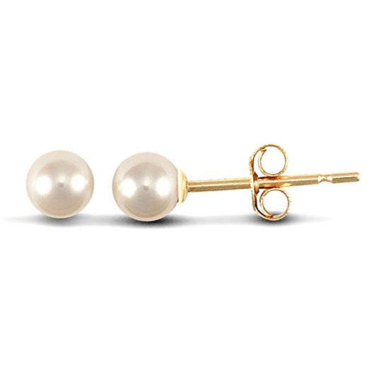 Cultured Pearl Stud Earrings in 9ct yellow gold