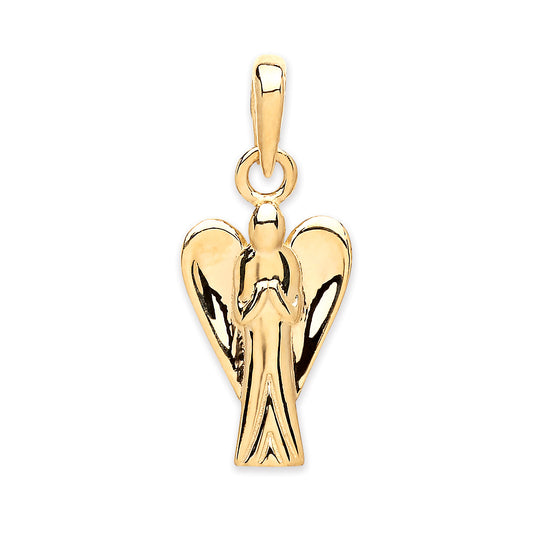 9ct Yellow Angel Pendant