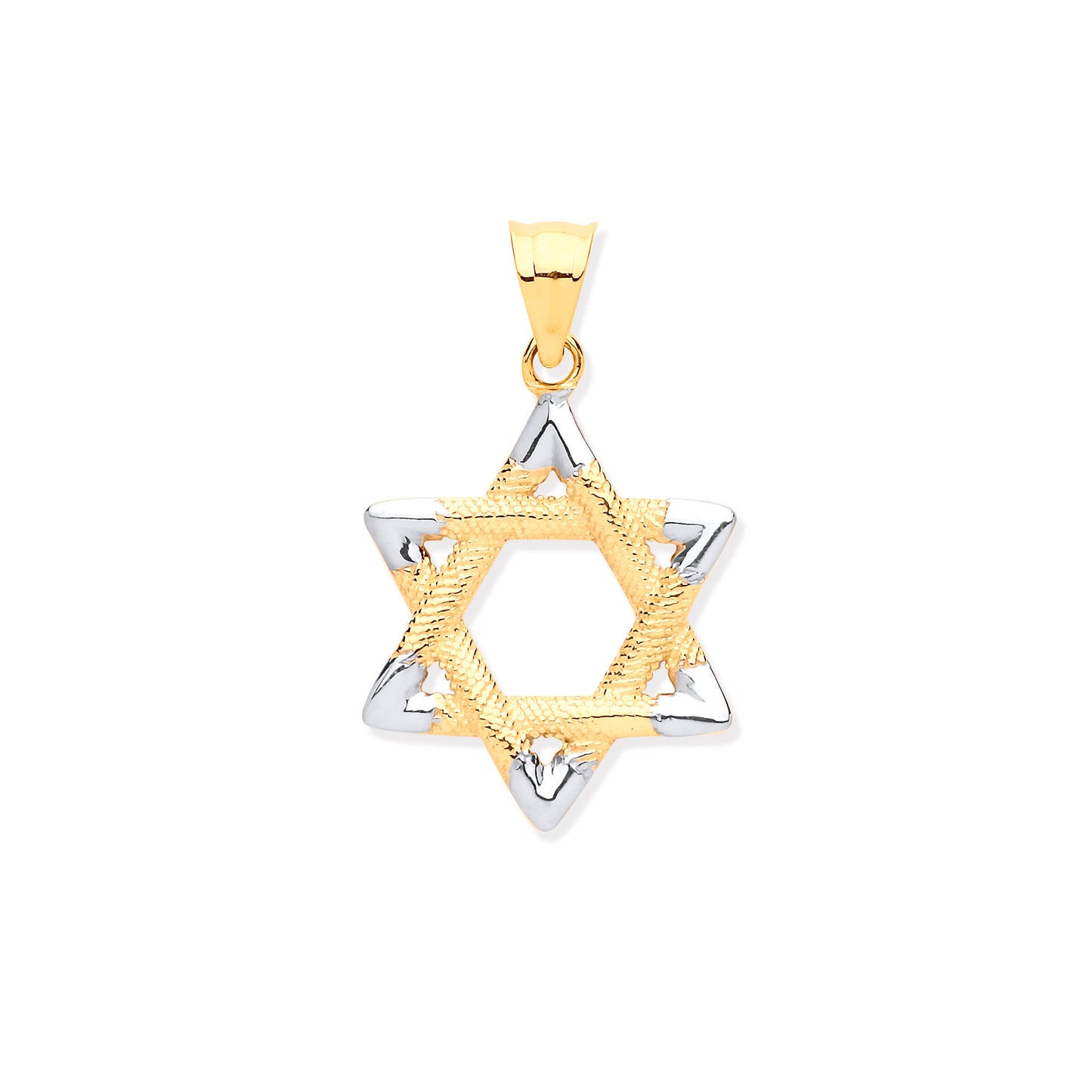 9ct Yellow & White Gold Star of David Pendant