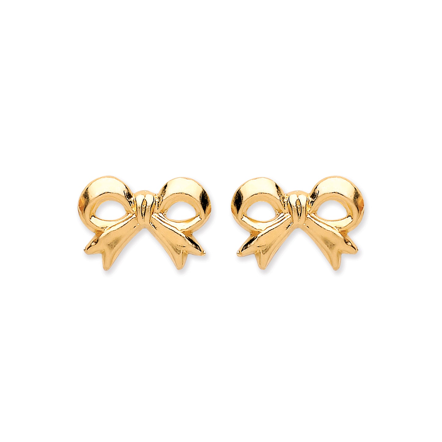 9ct Yellow Gold Bow Studs