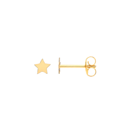 9ct Yellow Gold Tiny Star Studs